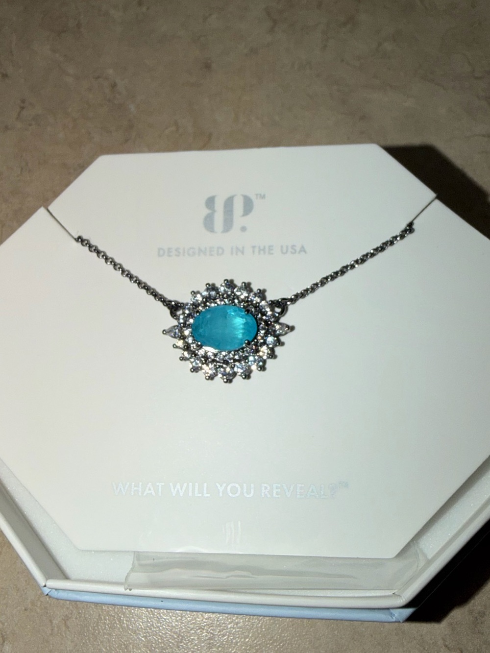 Bomb Party Necklace-Dances In The Pause Light Blue Quartz on Hematite NK45732